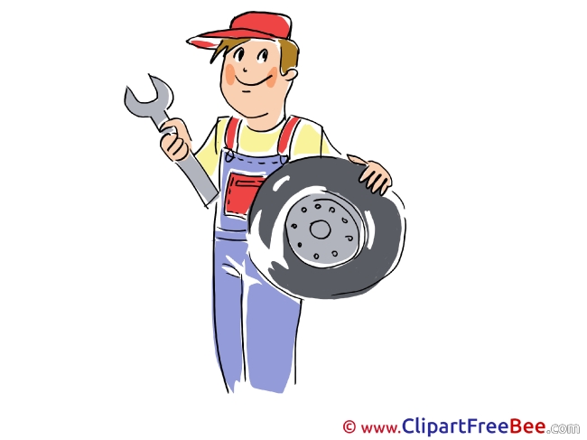 Wheel Wrench Man free printable Cliparts and Images