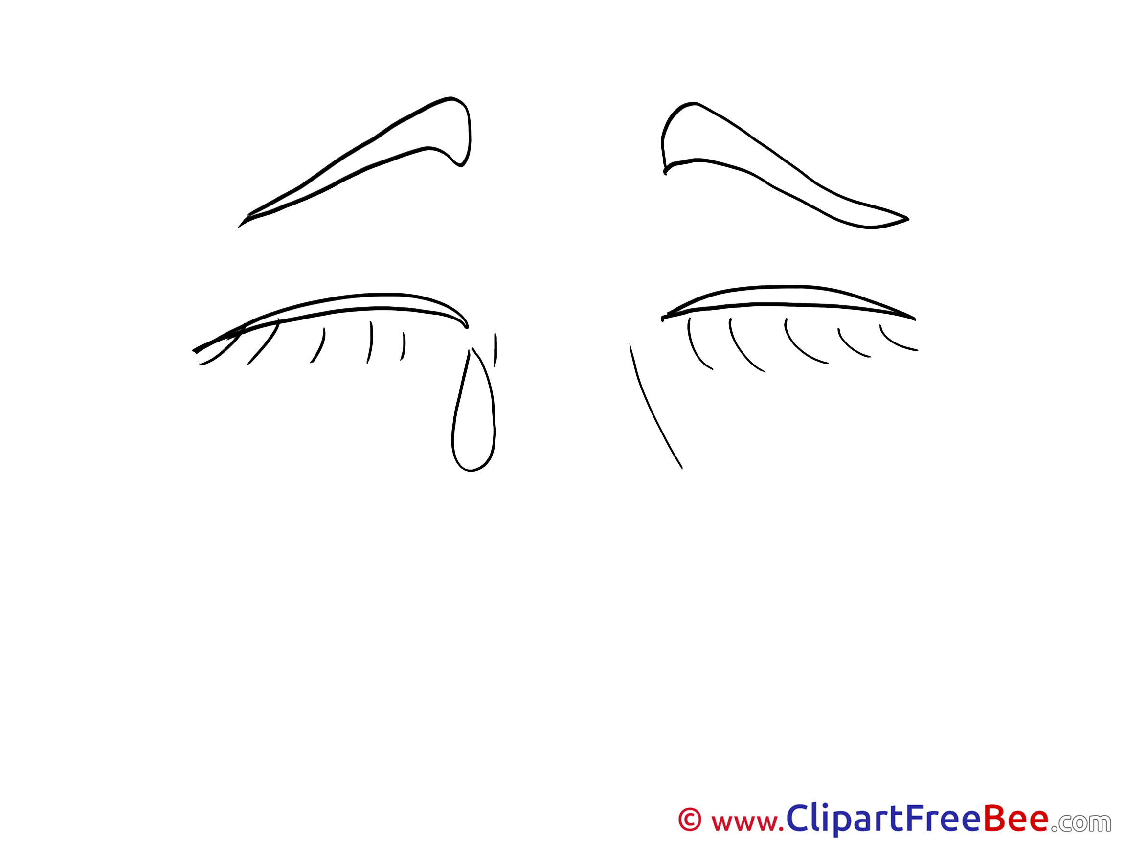 Crying printable Illustrations for free