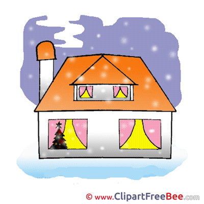House Christmas Illustrations for free