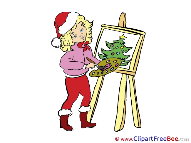 Painter Tree download Clipart Christmas Cliparts