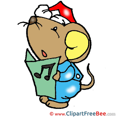 Singing Mouse Clipart Christmas free Images