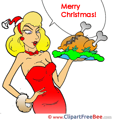 Woman Chicken download Christmas Illustrations