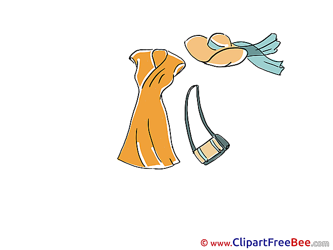 Dress Handbag Hat download Clip Art for free