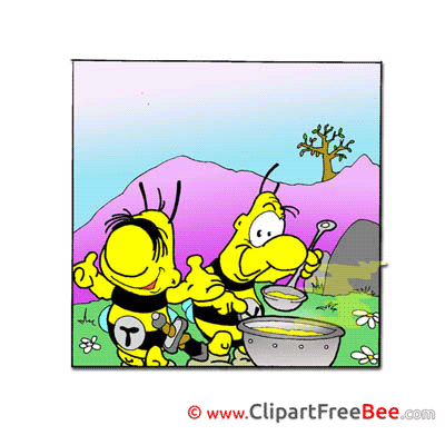 Cook Bees Honey Cliparts Comic for free
