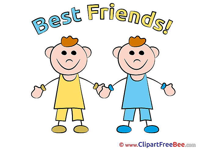 Boys Children Best Friends Illustrations for free