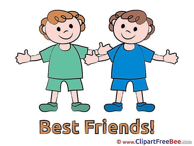Boys free Illustration Best Friends