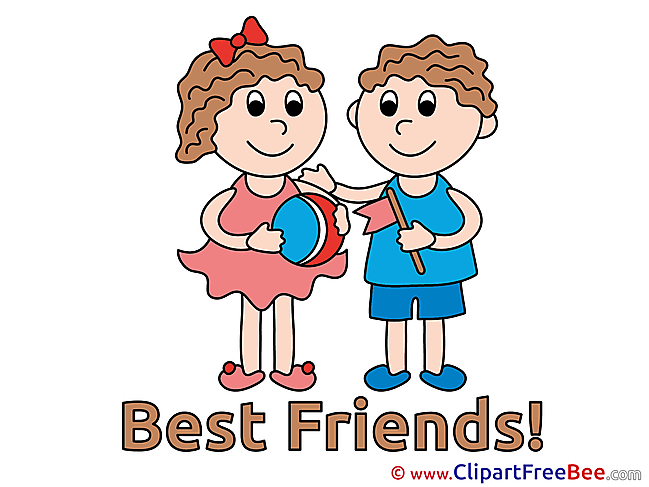 Children Boy Girl Best Friends free Images download