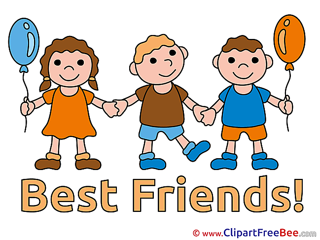 Girl Boys Children free Cliparts Best Friends
