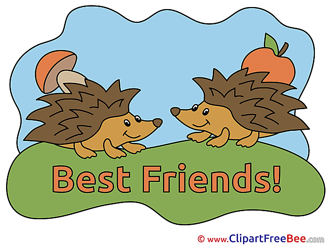 Hedgehogs Apple Mushroom Clip Art download Best Friends