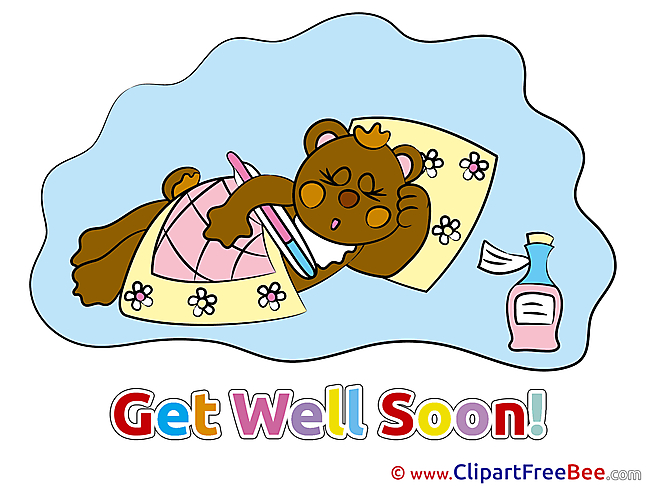 Bear Medicine Clipart Get Well Soon Illustrations