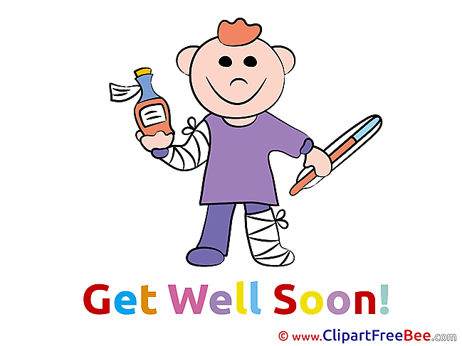 Child Boy Get Well Soon Illustrations for free