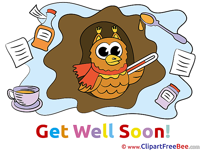 Drawing Owl Clip Art download Get Well Soon