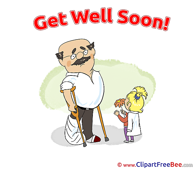 Father Flowers Daughter Get Well Soon Illustrations for free