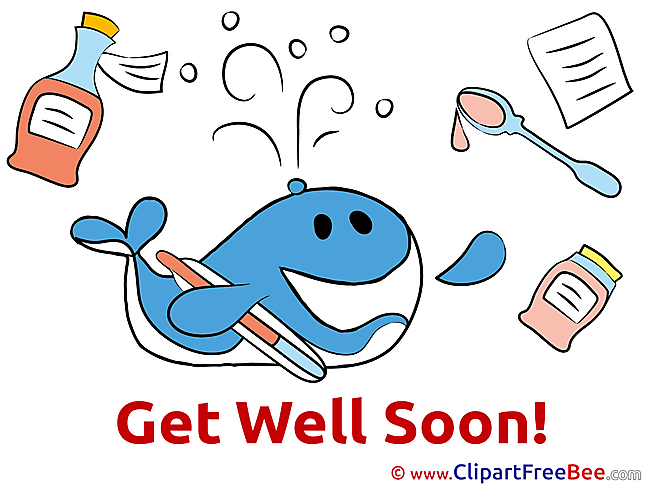 Whale Medicine free Cliparts Get Well Soon