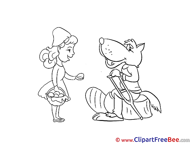 Wolf Little Red Riding Hood Clipart Get Well Soon Illustrations