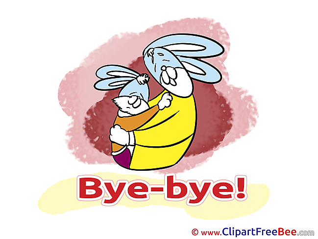 Hares Clip Art download Goodbye