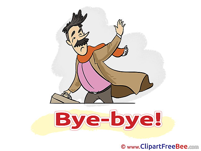 Man Pics Goodbye Illustration