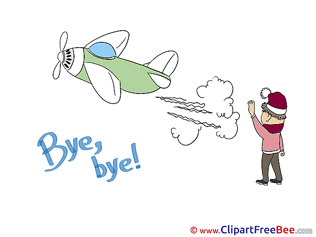 Plane Child Boy Goodbye download Illustration