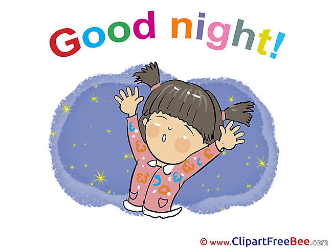 Girl download Good Night Illustrations