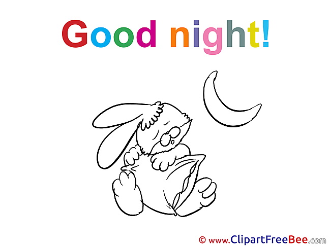 Hare Moon printable Illustrations Good Night