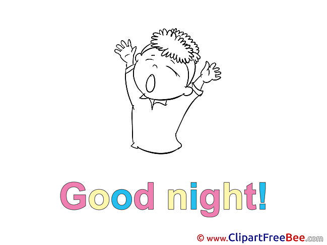 Kid Clip Art download Good Night