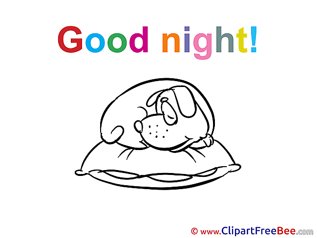 Puppy Pillow free Cliparts Good Night