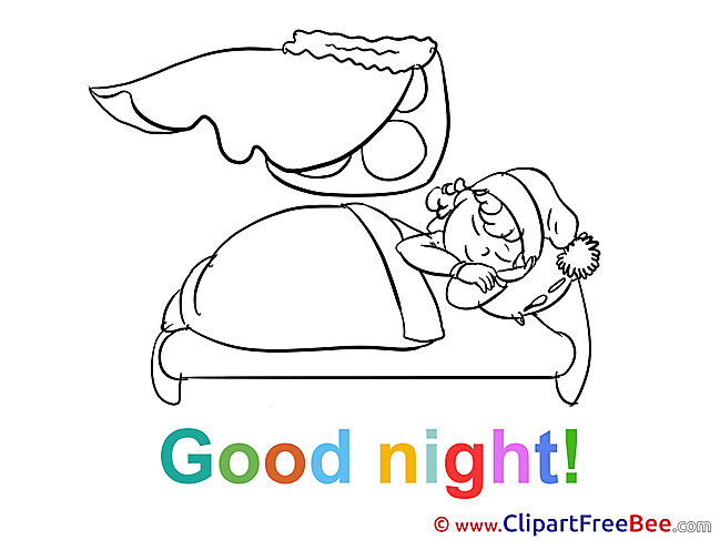 Sleeping Girl Pics Good Night Illustration