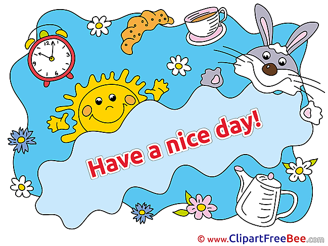 Sun Rabbit Morning download Have a Nice Day Illustrations