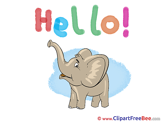 Baby Elephant Cliparts Hello for free