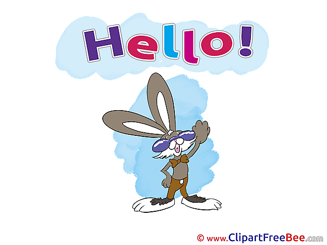 Rabbit Sunglasses free Illustration Hello