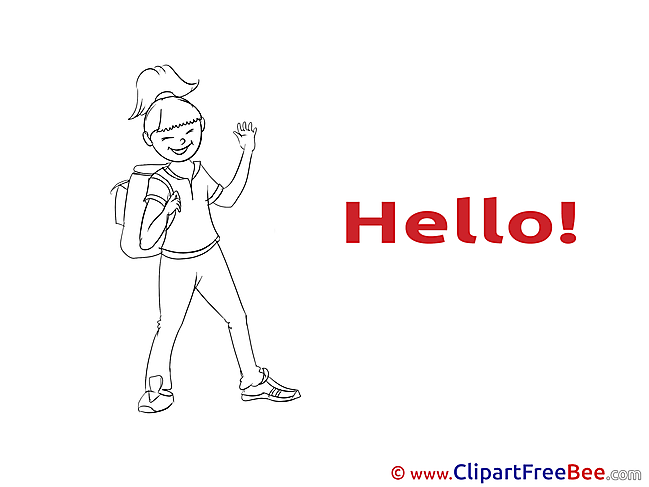 Schoolgirl download Clipart Hello Cliparts