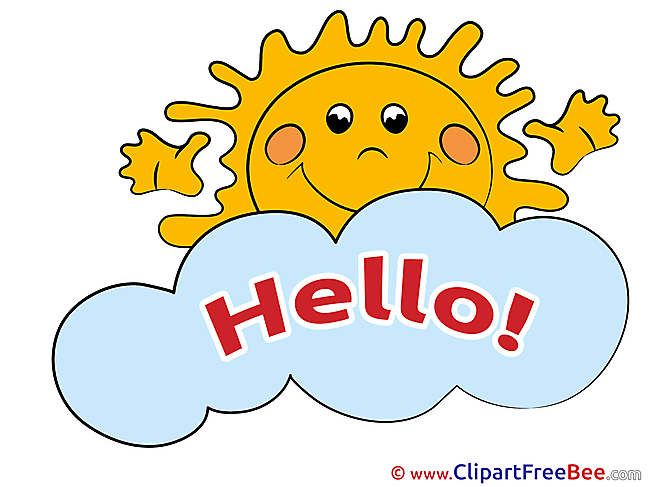 Sun Morning Cloud Pics Hello free Cliparts