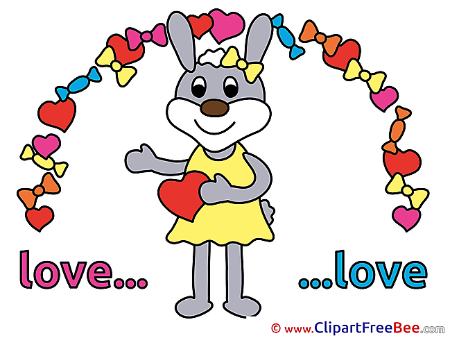 Bunny in Love Illustrations for free
