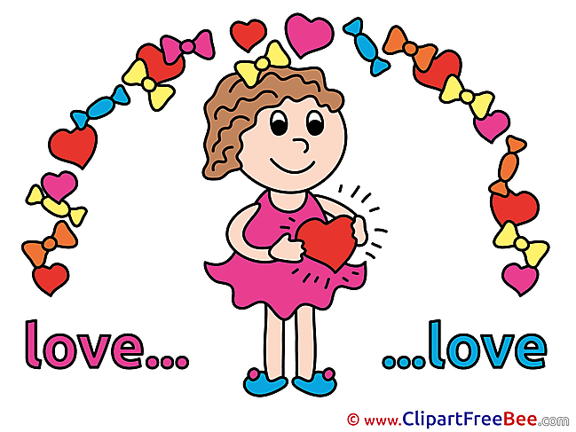 Girl Hearts printable Love Images