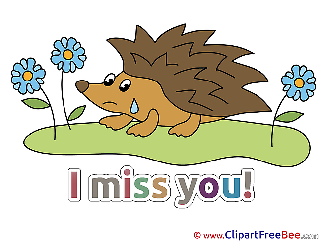 Hedgehog free Cliparts I miss You