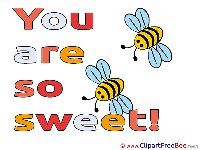 Bees Clipart You are sweet Illustrations