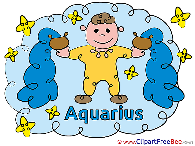 Aquarius Zodiac download Illustration