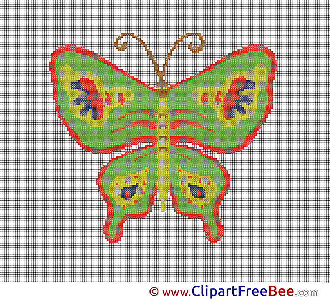Butterfly download printable Cross Stitches