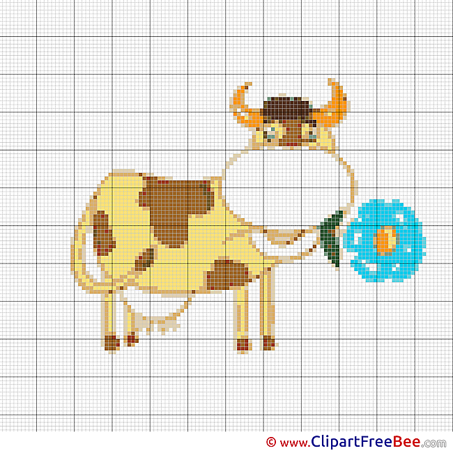 Cow free Cross Stitch download