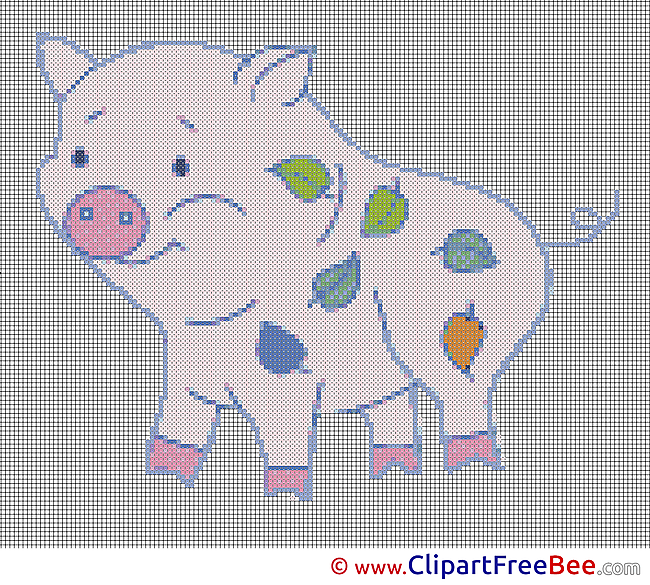 Pig Cross Stitch download free