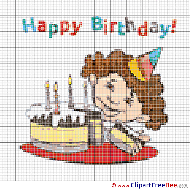 Cake free Cross Stitch Birthday
