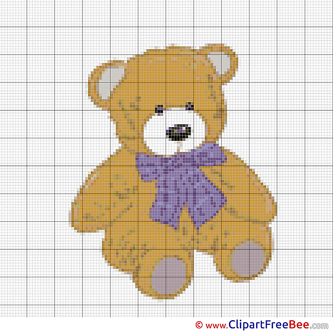 Bear Cross Stitch printable free