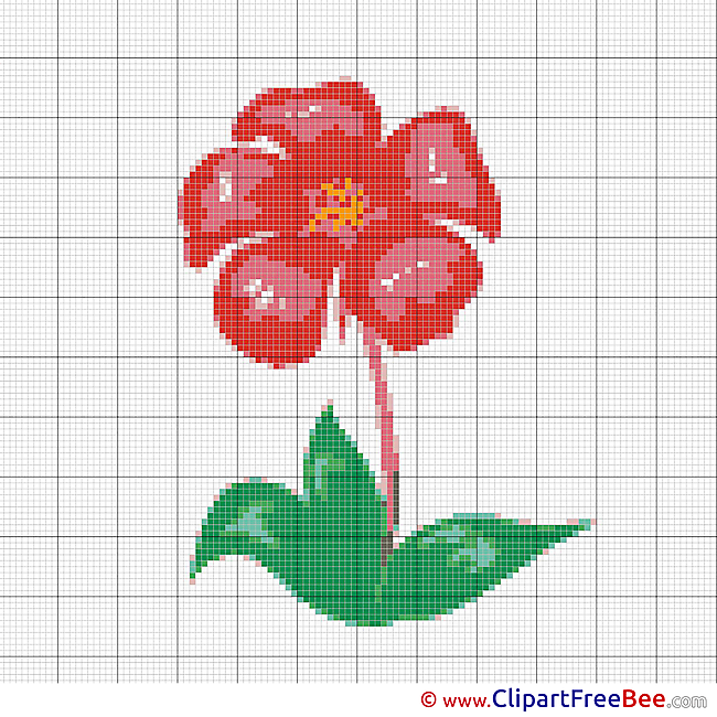 Cross Stitches Flower download for free