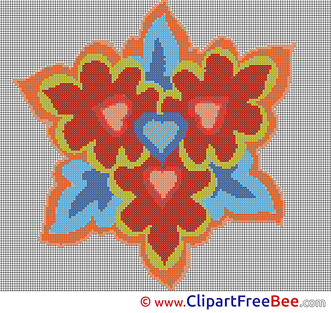 Image Flower Cross Stitches download for free