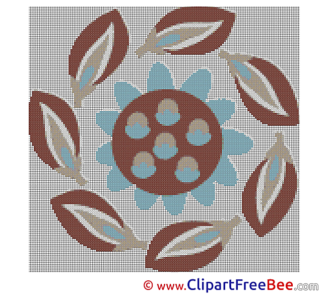 Leaves Flower Cross Stitch download free
