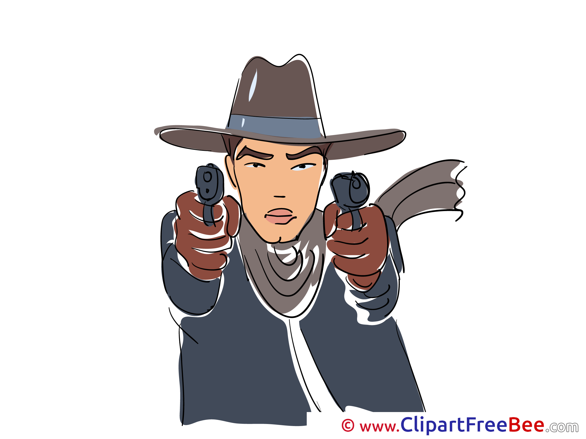 Gangster Pistols Hat Cliparts printable for free