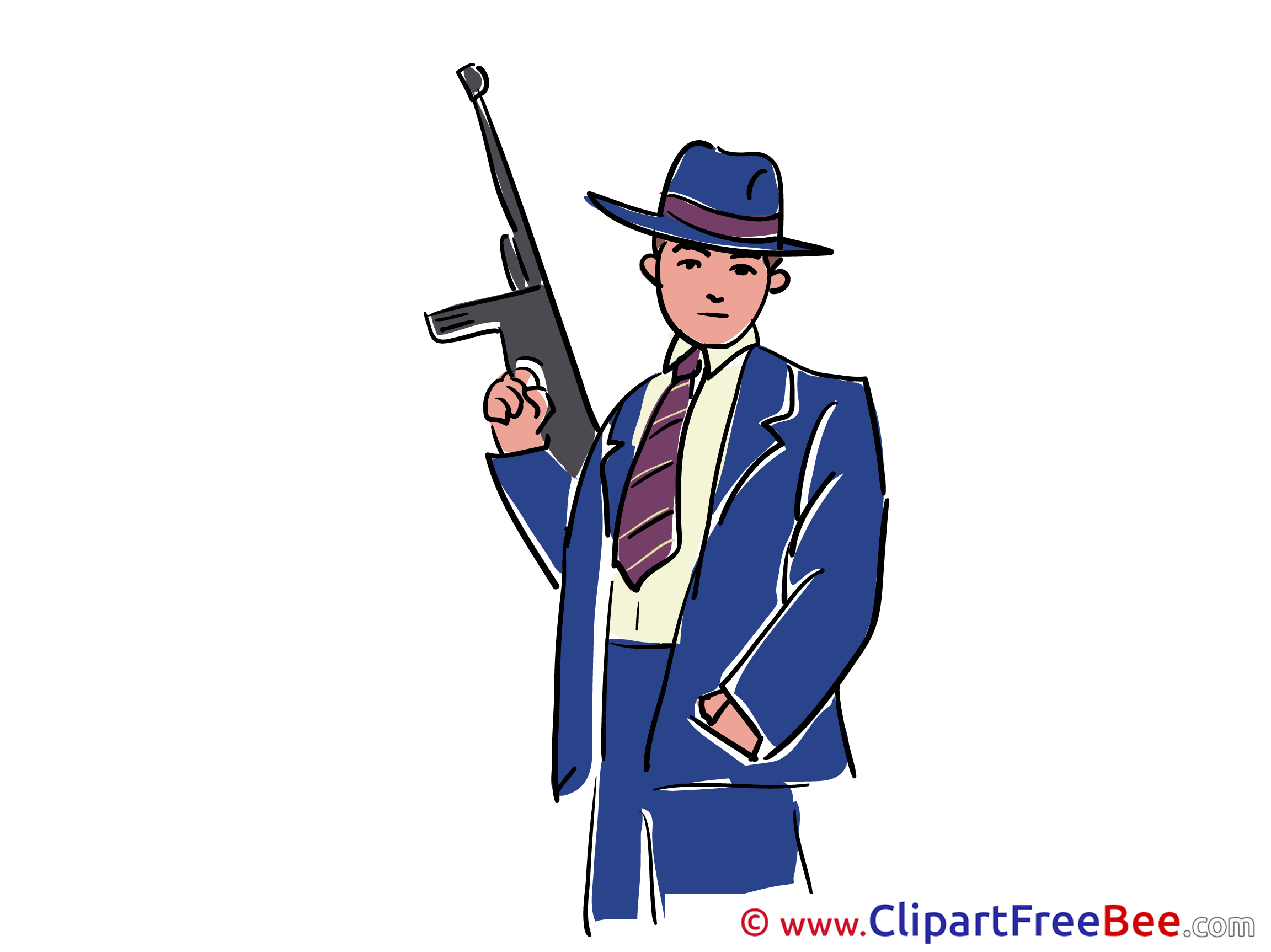 Mafia Machine Gun Clipart free Image download