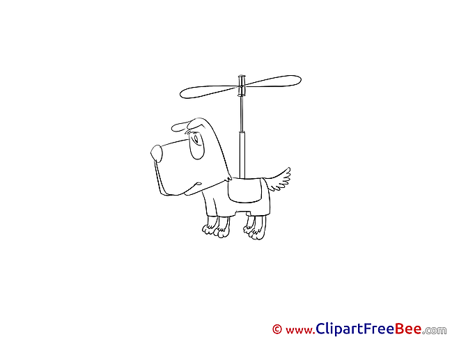 Helicopter Clipart Dog Illustrations