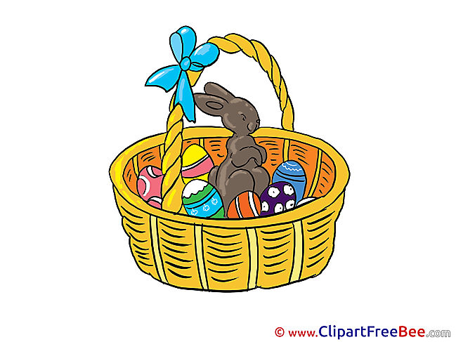 Basket Bunny Eggs download Easter Illustrations