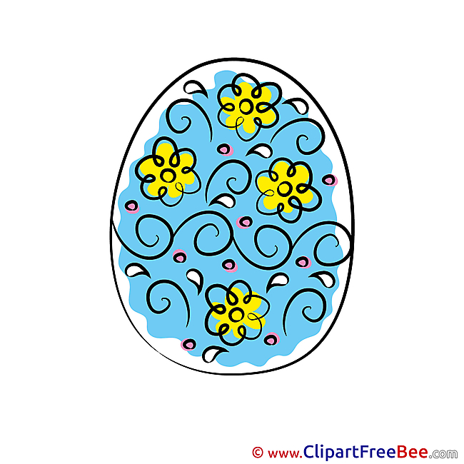 Blue Easter Egg Clip Art for free
